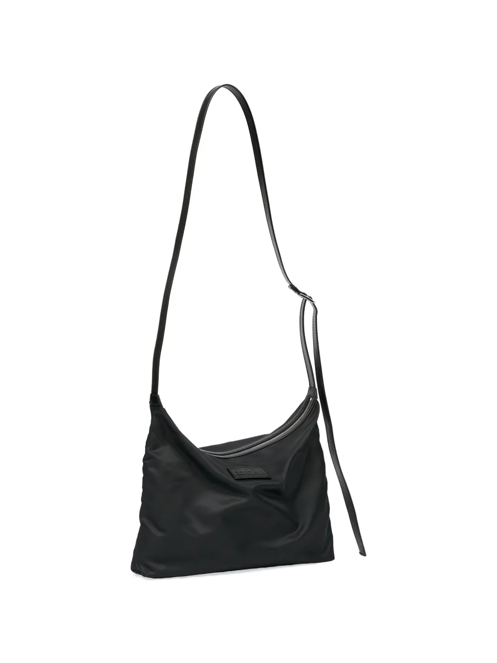 MM6 ブラックレザー メッセンジャーバッグ MM6 Maison Margiela レザーメッセンジャーバッグ | ブラック