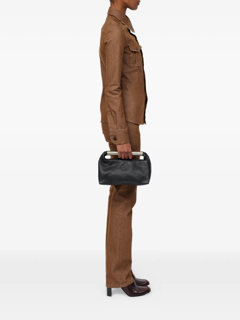 MM6 Maison Margiela Japanese shopper met metalen handgreep Zwart