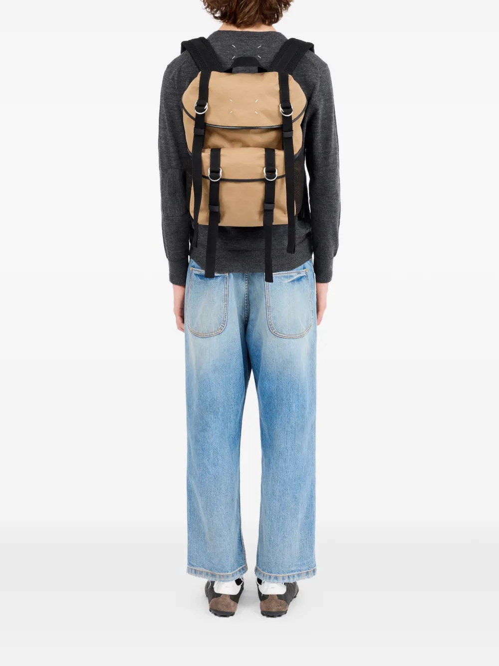  Maison Margiela Flap Top Strapy Backpack - Neutrals 
