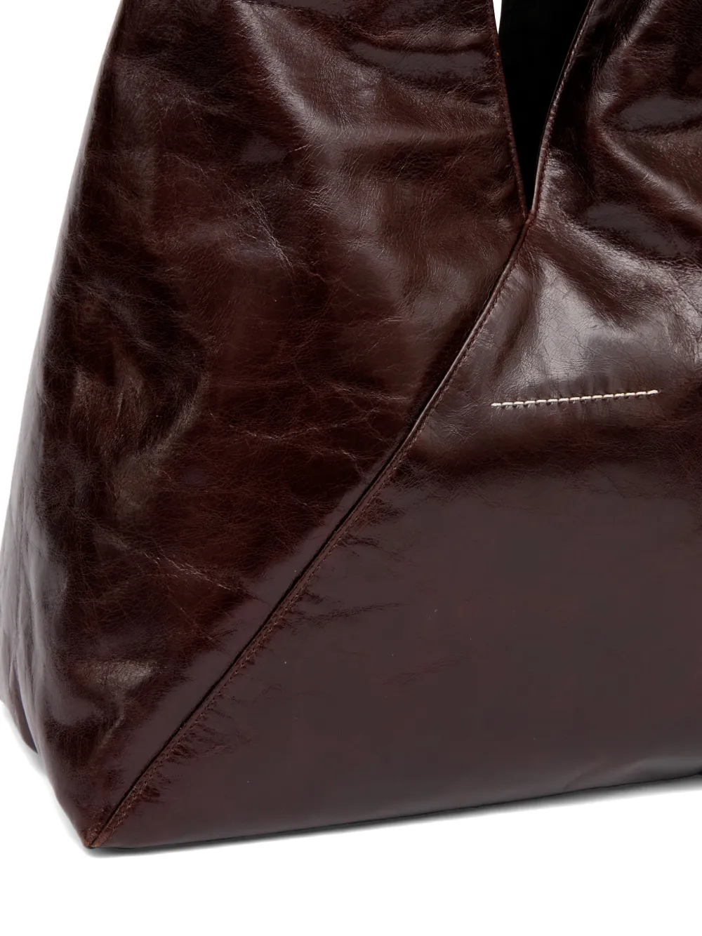 MM6 Maison Margiela Japanese Calf Leather Tote Bag | Brown | FARFETCH