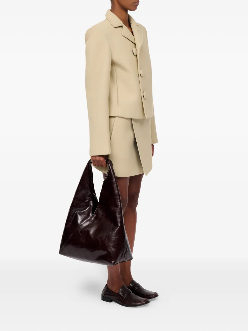 MM6 Maison Margiela ジャパニーズ レザートートバッグ | ブラウン