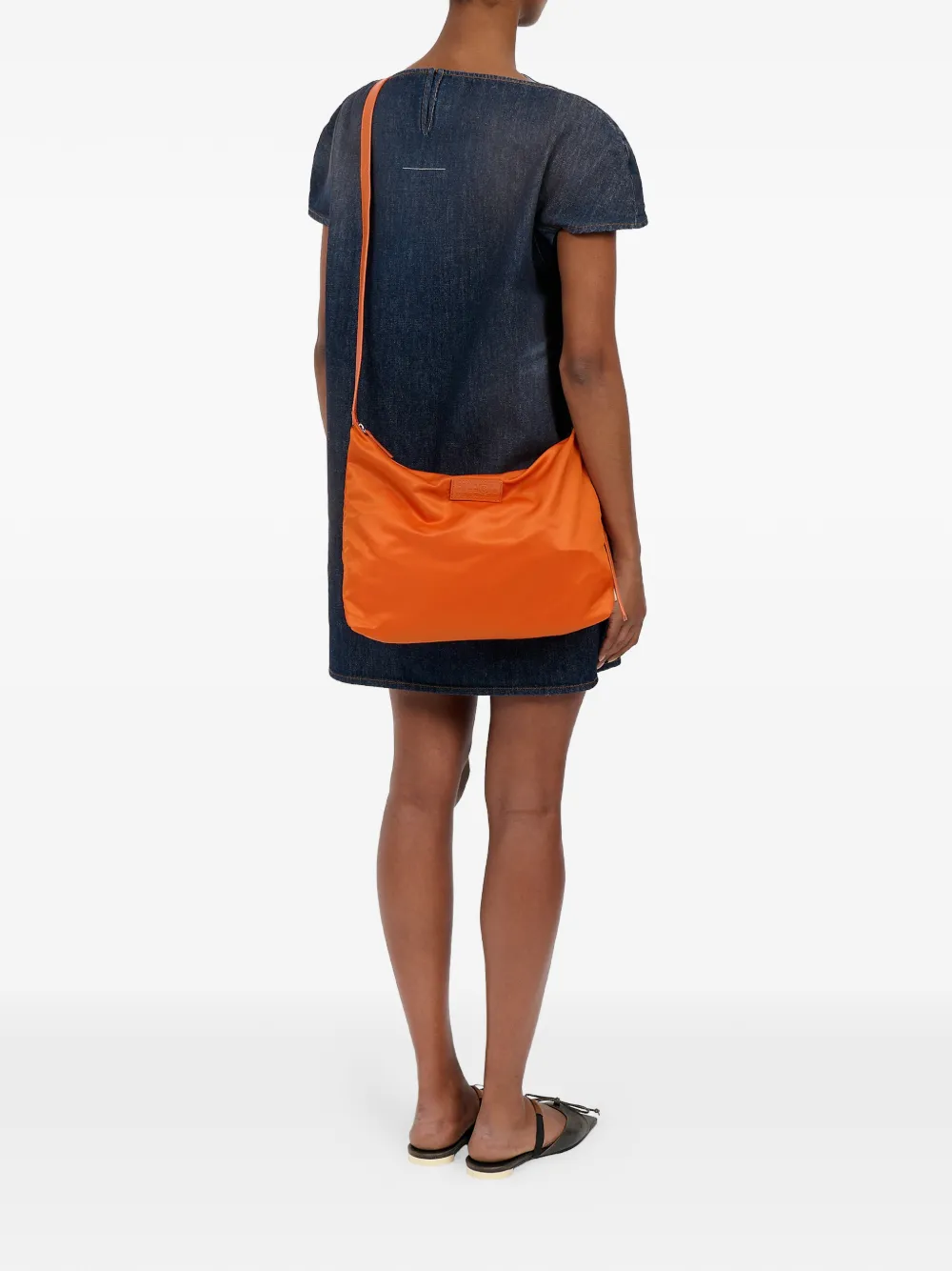  Mm6 Maison Margiela Logo Patch Messenger Bag - Orange 