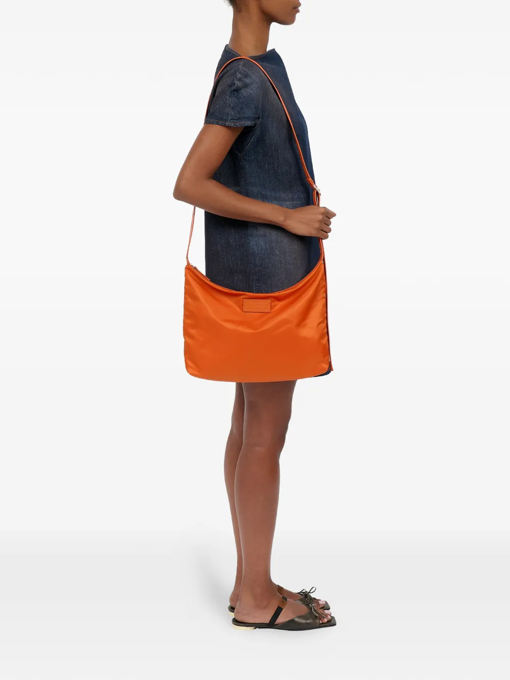  Mm6 Maison Margiela Logo Patch Messenger Bag - Orange 