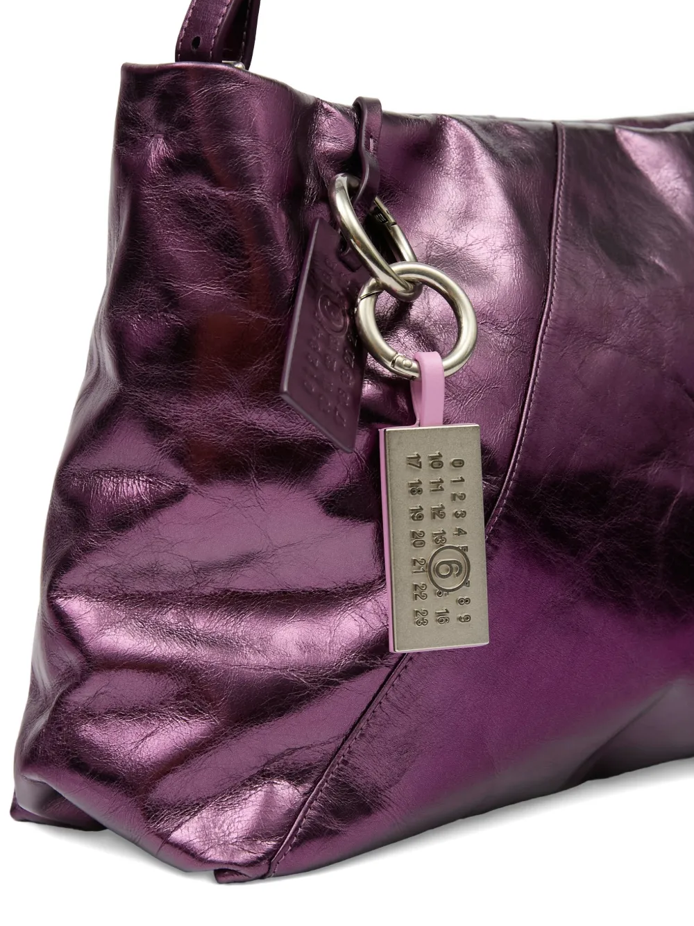 MM6 Maison Margiela Numeric sleutelhanger met bedel Zilver