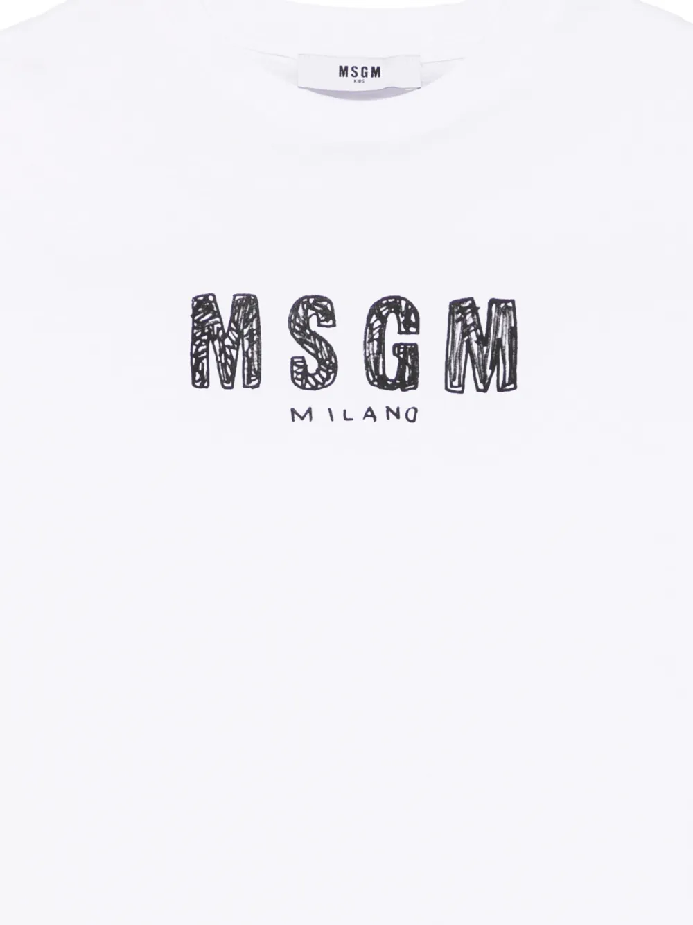 MSGM Kids Hemd met logoprint Wit