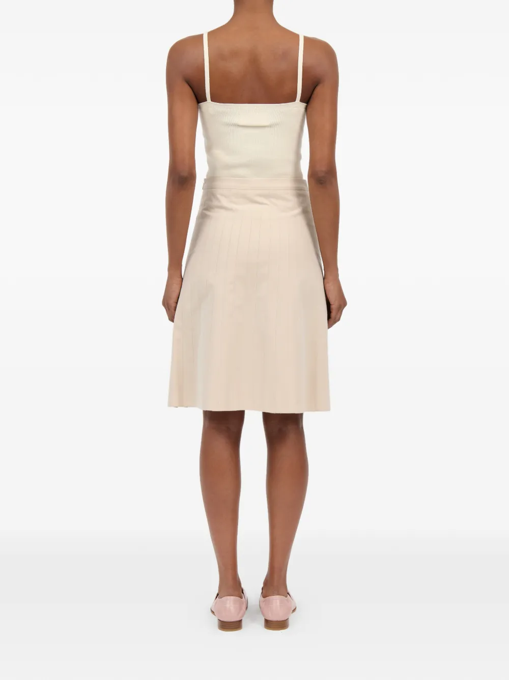 MM6 Maison Margiela Popeline plooirok Beige