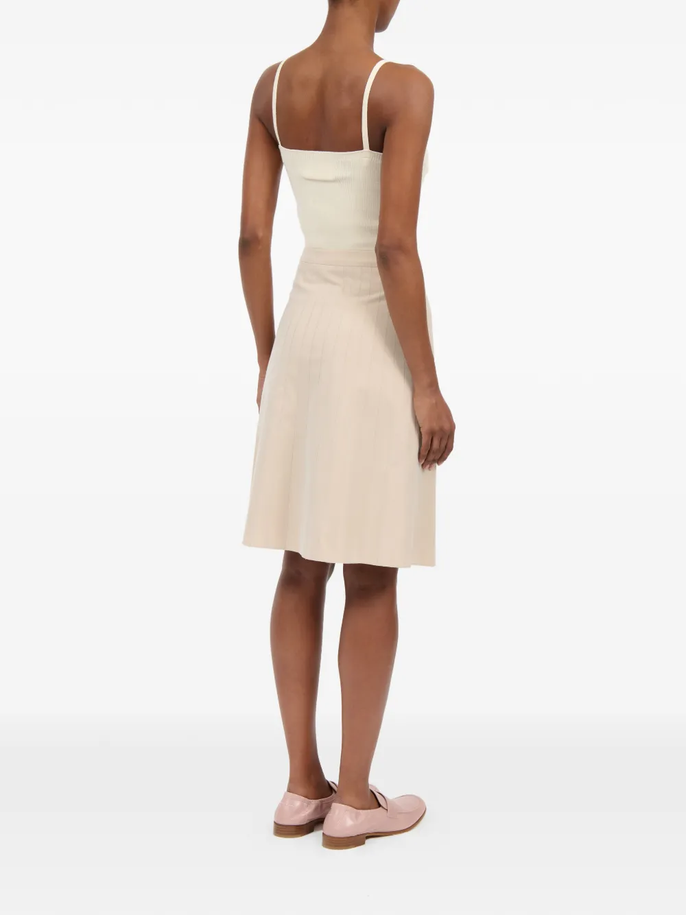 MM6 Maison Margiela Popeline plooirok Beige