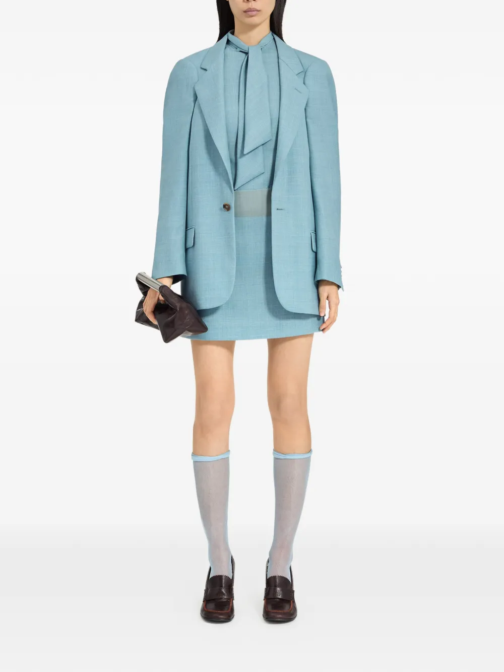 MM6 Maison Margiela Blazer met lange mouwen Blauw