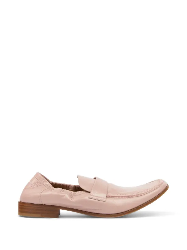MM6 Maison Margiela Swing-toe Leather Loafers in Pink
