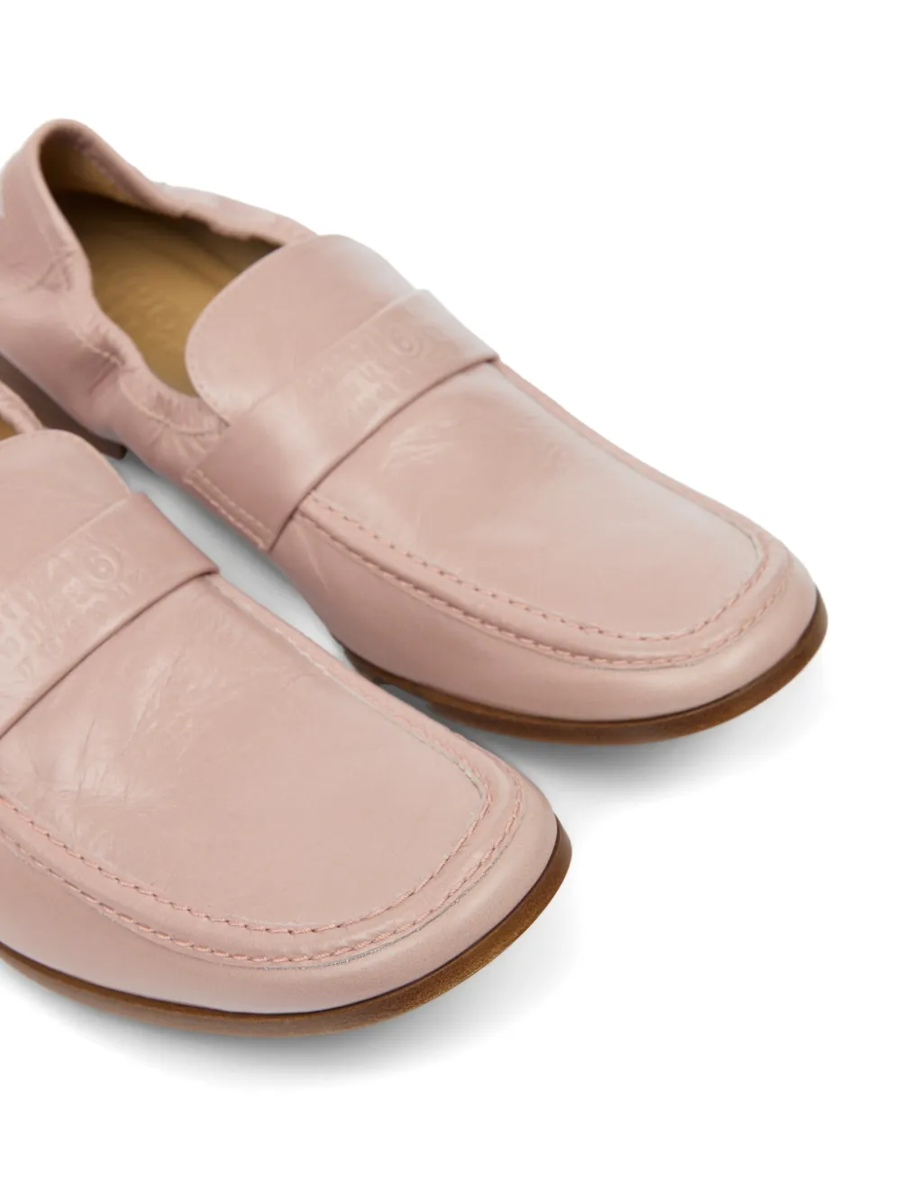 MM6 Maison Margiela Penny leren ballerina's met bandje Roze