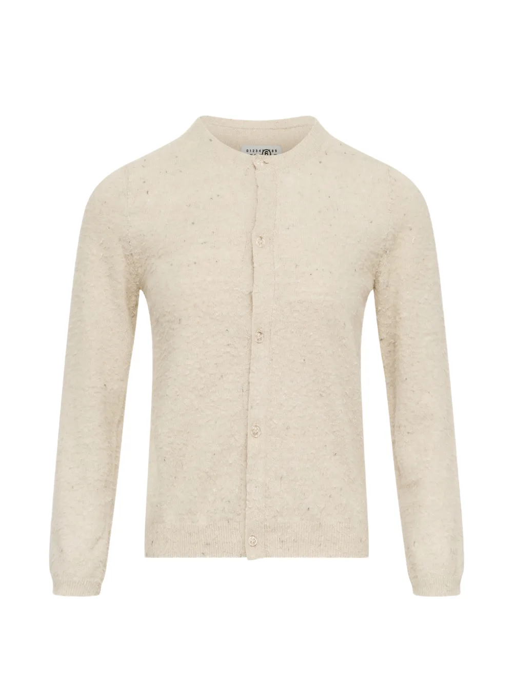 MM6 Maison Margiela textured knit cardigan - Neutrals