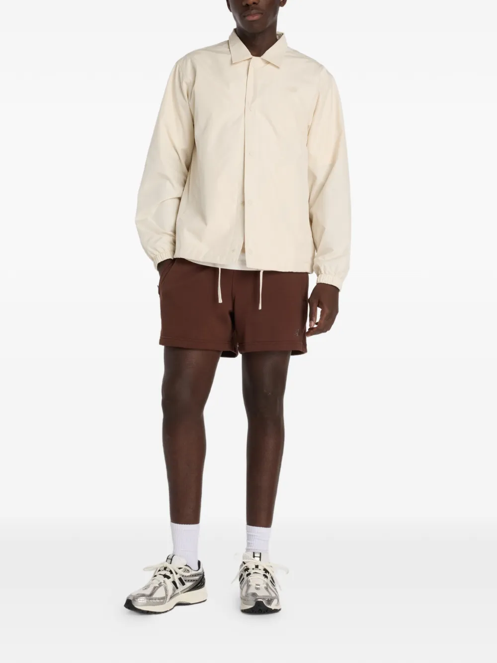 New Balance Shirtjack met grafische print Beige