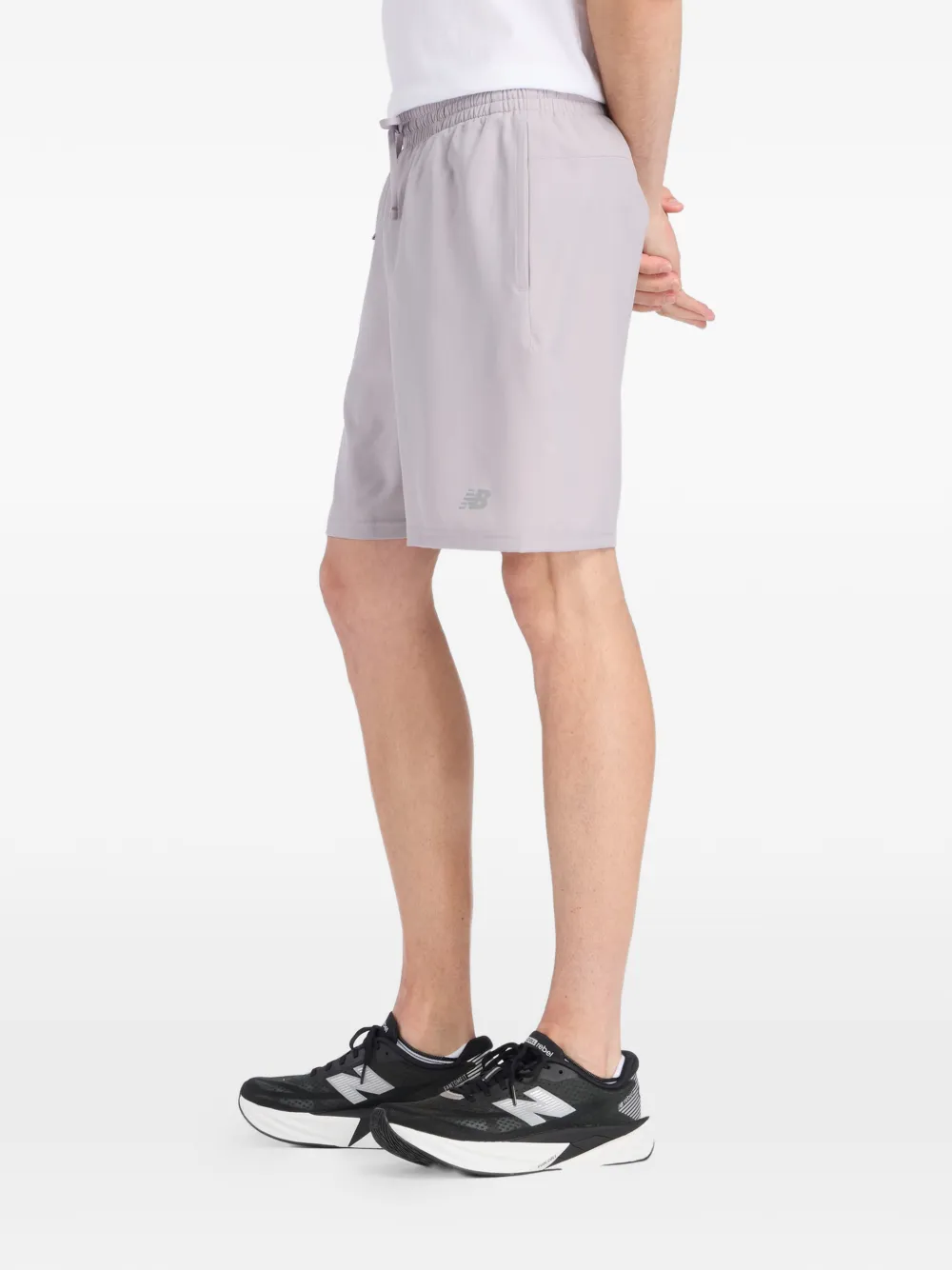 New Balance Shorts met trekkoord Grijs