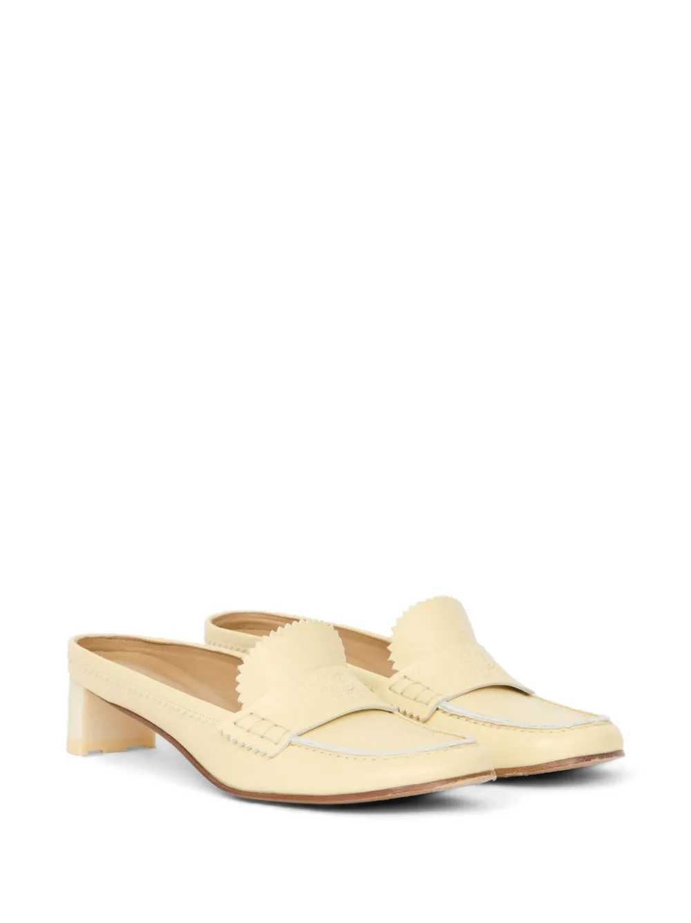 MM6 Maison Margiela Penny leren slippers Beige