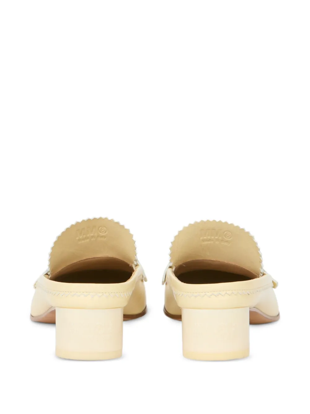 MM6 Maison Margiela Penny leren slippers Beige