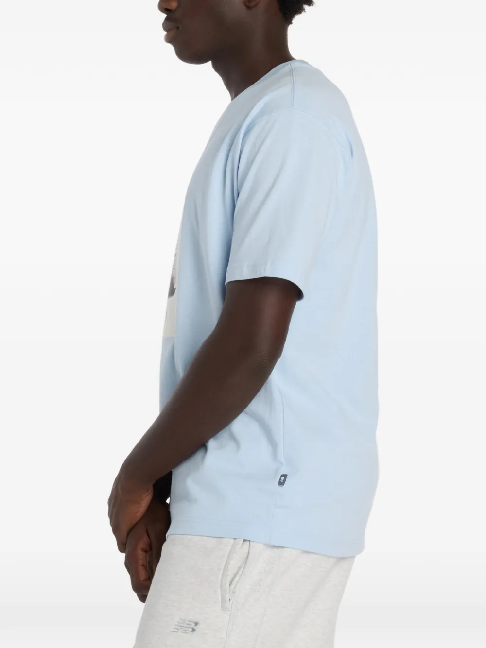 New Balance 574 AD T-shirt met grafische print Blauw
