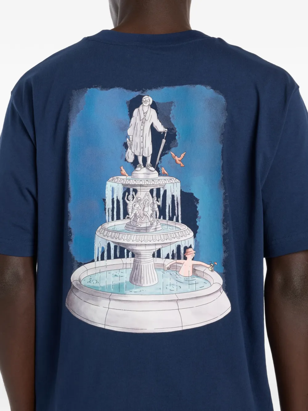 New Balance Fountain T-shirt met print Blauw