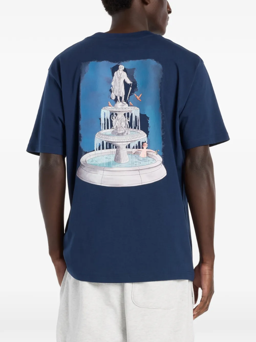 New Balance Fountain T-shirt met print Blauw