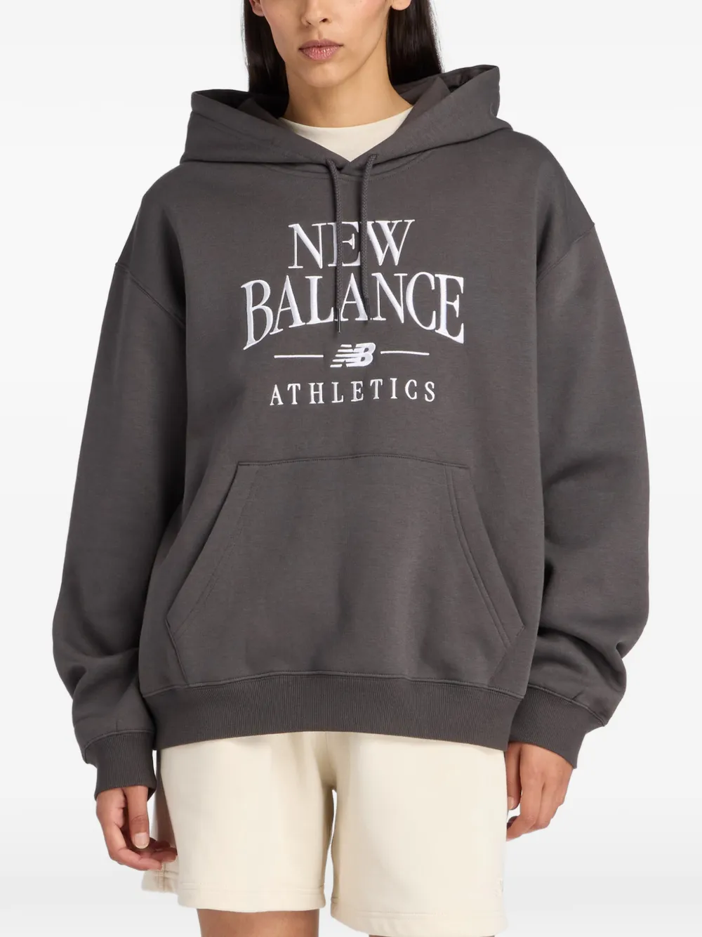 New Balance logo-embroidered hoodie - Nero