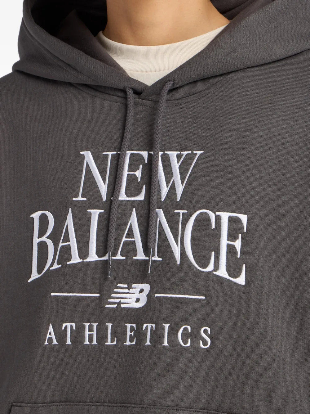 New Balance Hoodie met geborduurd logo Zwart