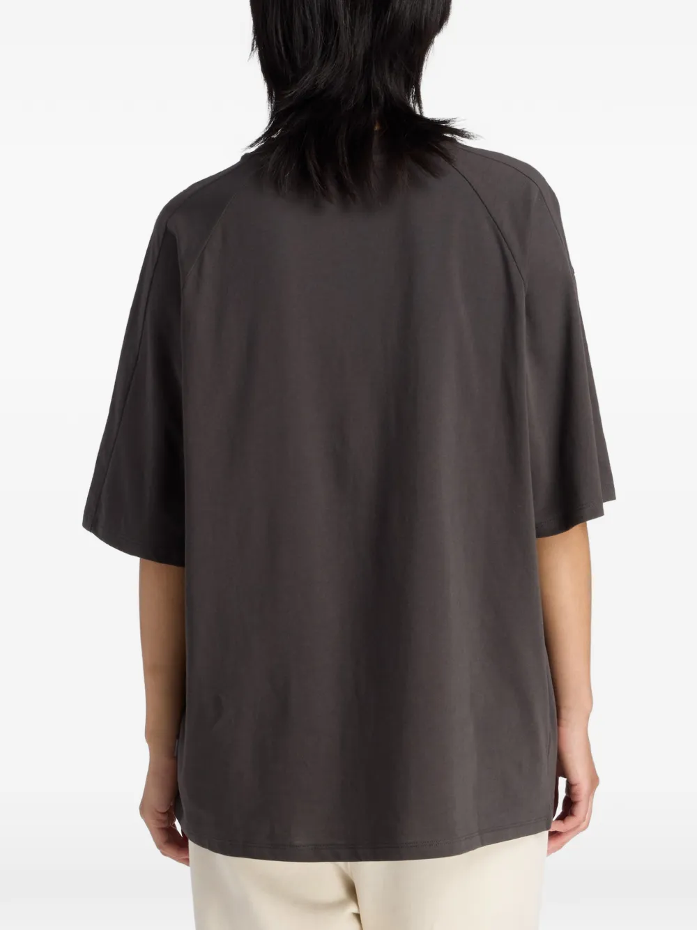 New Balance Trackside oversized T-shirt met borduurwerk Zwart