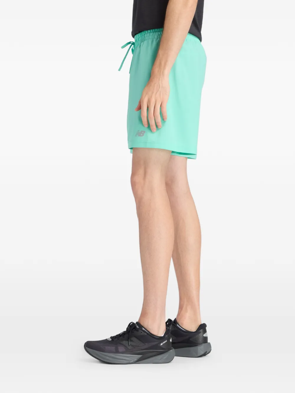 New Balance Shorts met trekkoord Groen