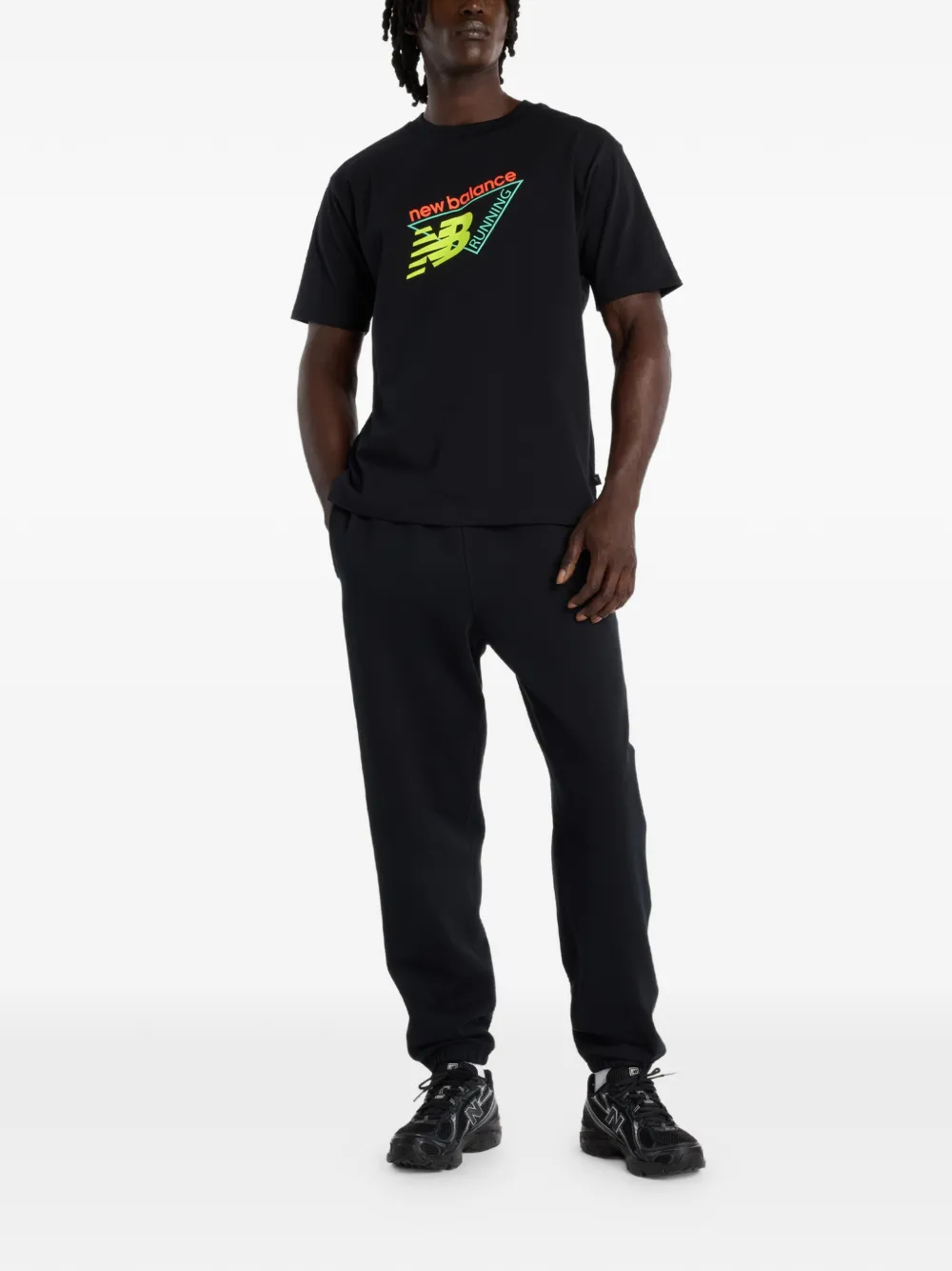 New Balance T-shirt met logo Zwart