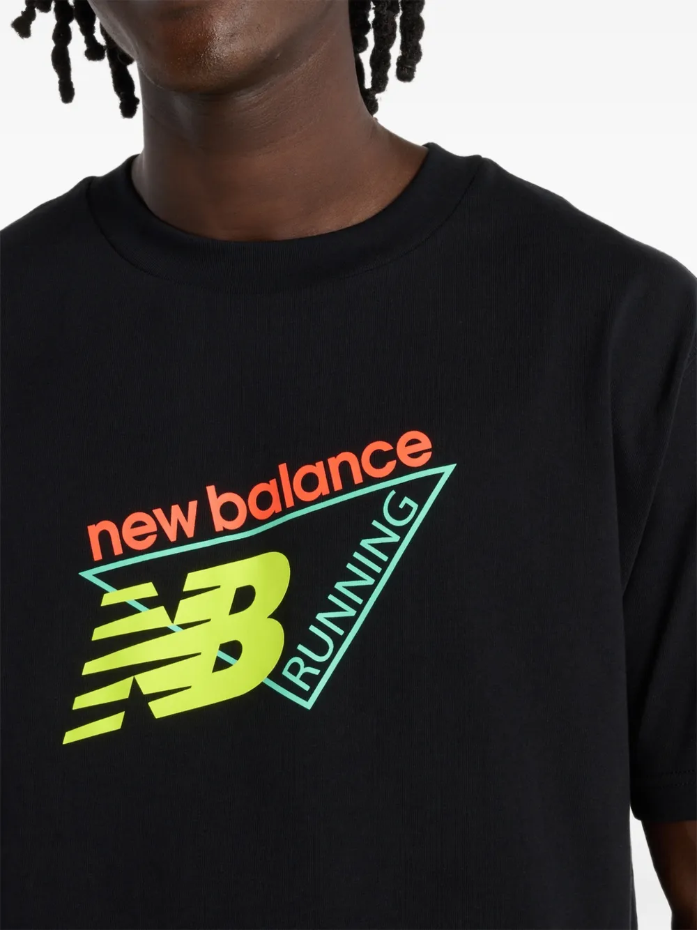 New Balance T-shirt met logo Zwart