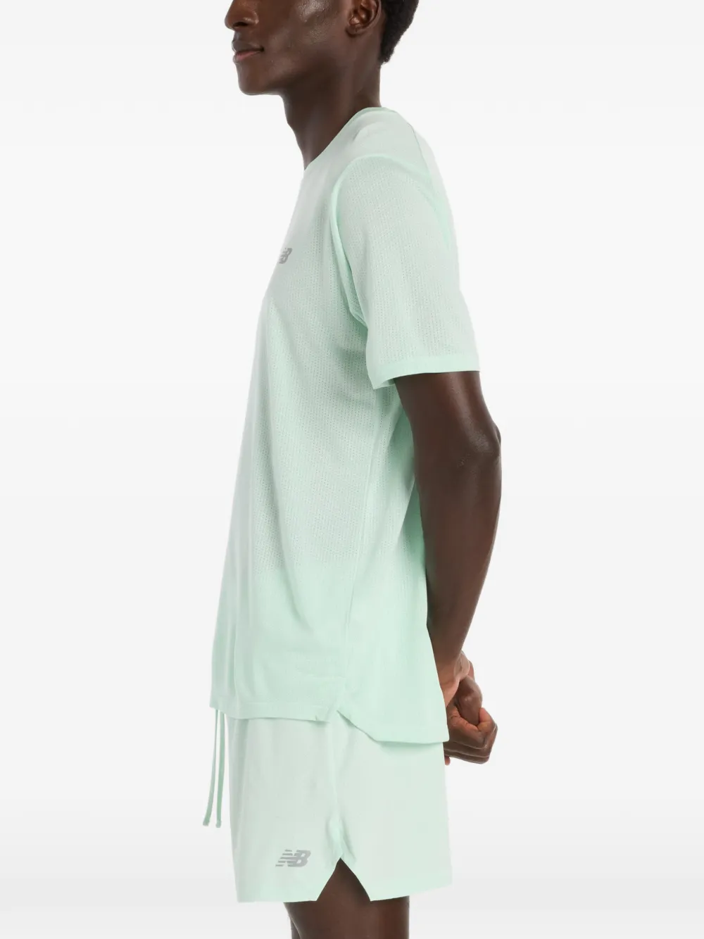 New Balance T-shirt met jacquard Groen
