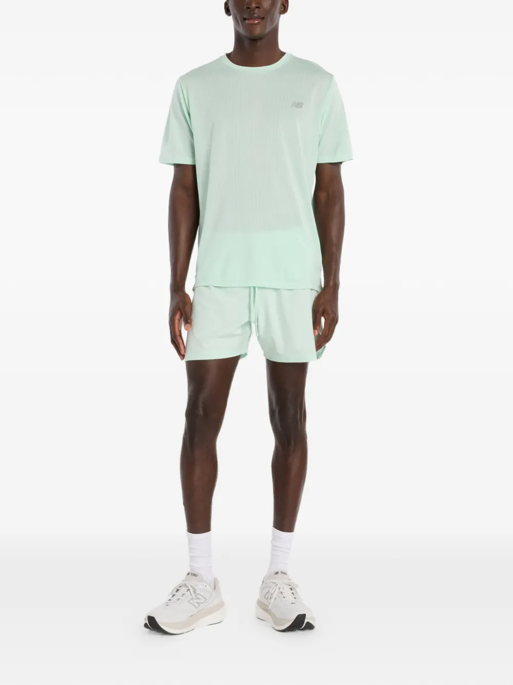 New Balance T-shirt met jacquard Groen