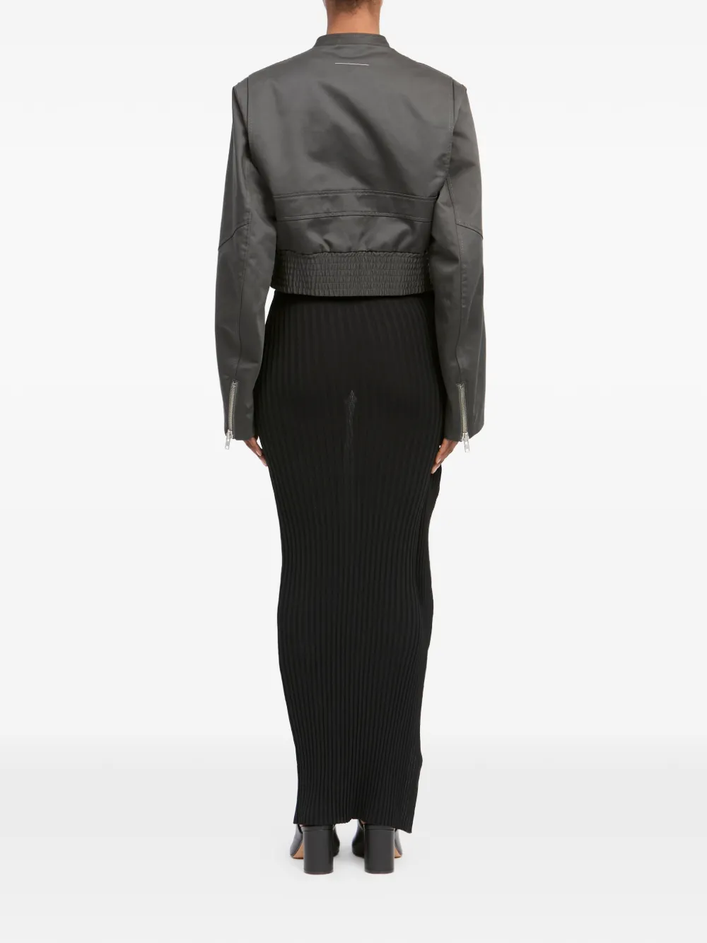 MM6 Maison Margiela Cropped gewatteerd bomberjack Grijs