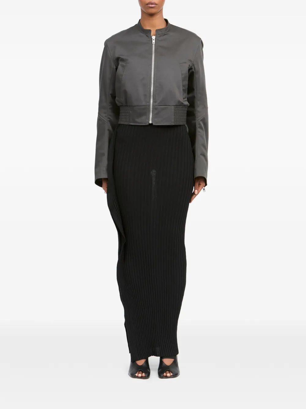MM6 Maison Margiela Cropped gewatteerd bomberjack Grijs