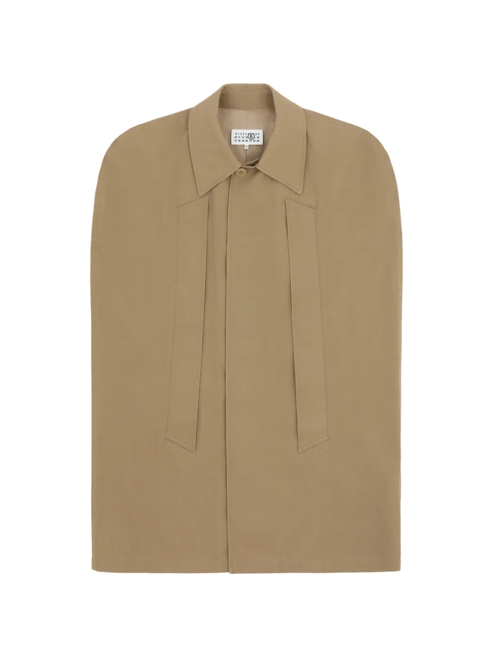 MM6 Maison Margiela Mantel mit Besatzstreifen - Braun