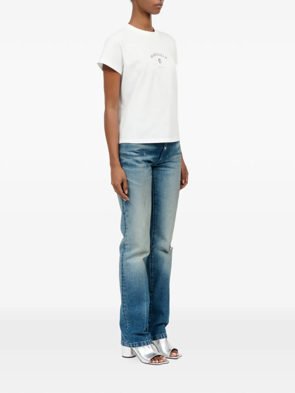 MM6 Maison Margiela Jersey T-shirt Wit