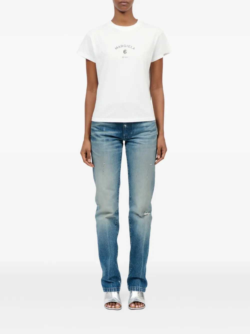 MM6 Maison Margiela Jersey T-shirt Wit