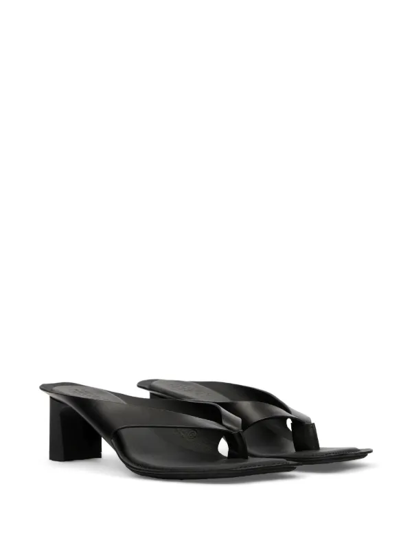 MM6 Maison Margiela Anatomic レザーミュール | ブラック | FARFETCH JP