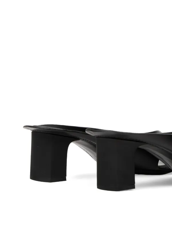 MM6 Maison Margiela Anatomic Leather Mules | Black | FARFETCH