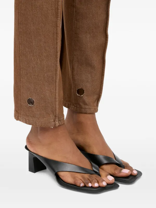 MM6 Maison Margiela Anatomic レザーミュール | ブラック | FARFETCH JP