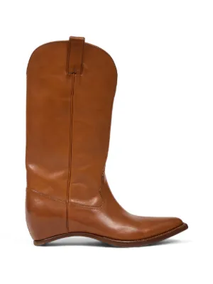 Ann Demeulemeester Laxit Coated Suede Boots | Brown | FARFETCH AO