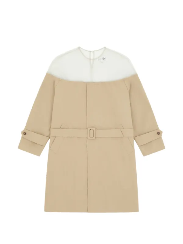 MM6 Maison Margiela Long-sleeves Midi Dress in Brown