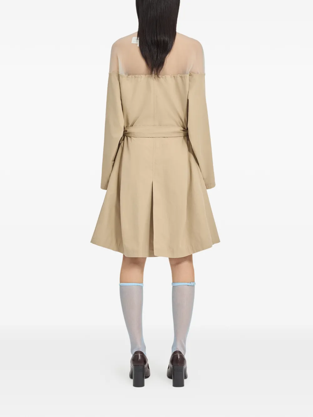 MM6 Maison Margiela Midi-jurk met lange mouwen Bruin
