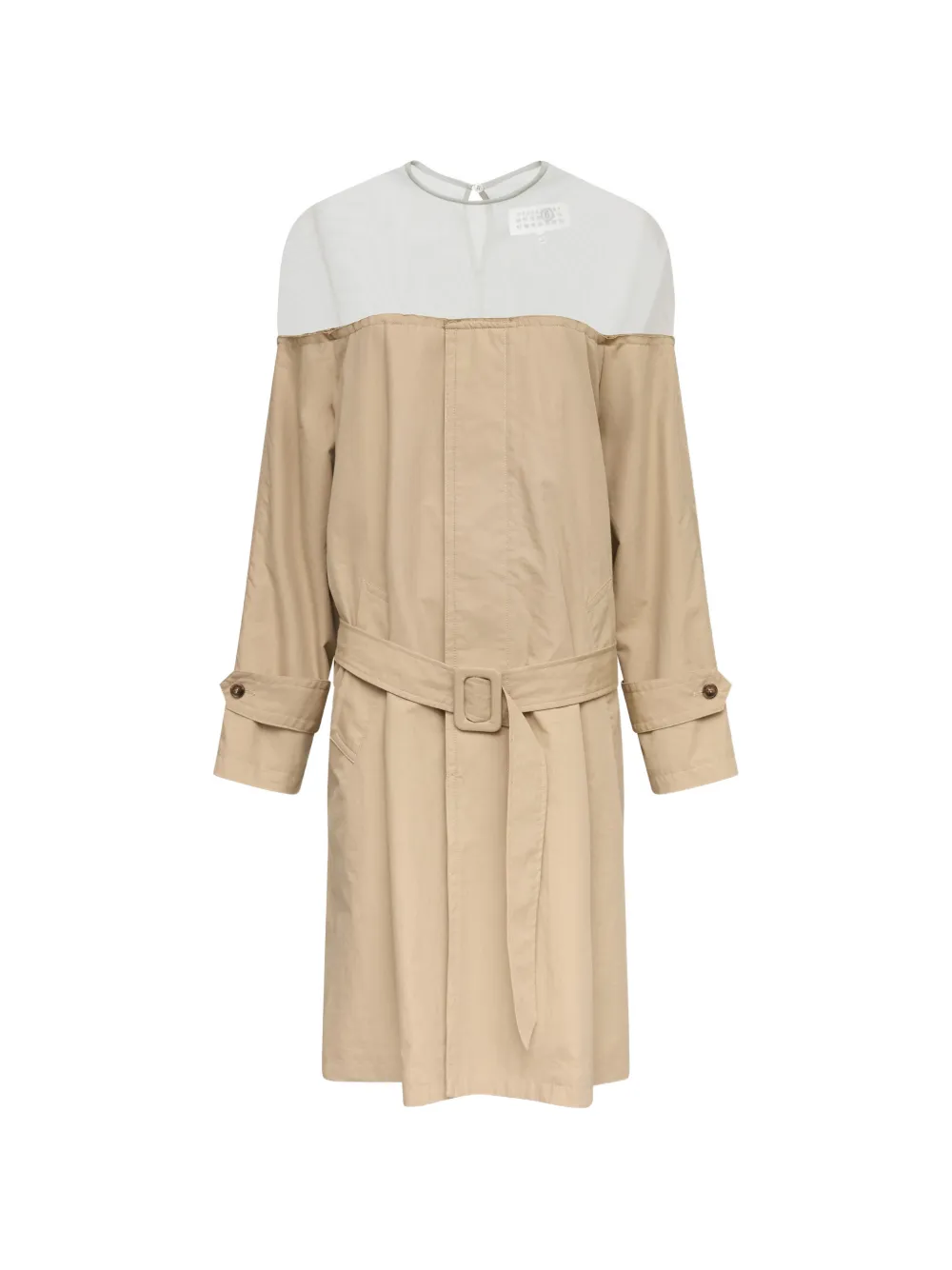 MM6 Maison Margiela Midi-jurk met lange mouwen Bruin
