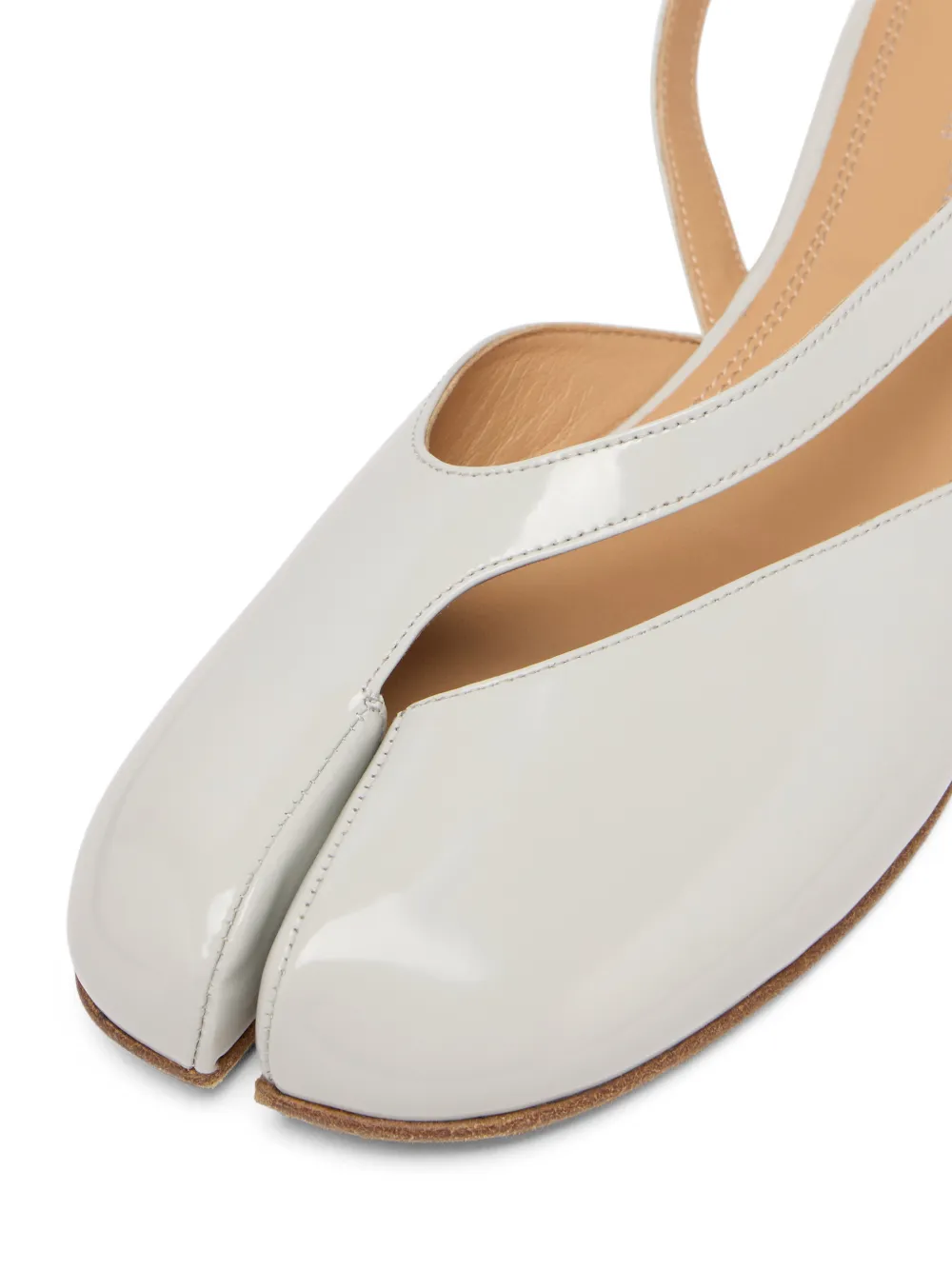 Maison Margiela Tabi slingback sandalen met gespleten neus Wit