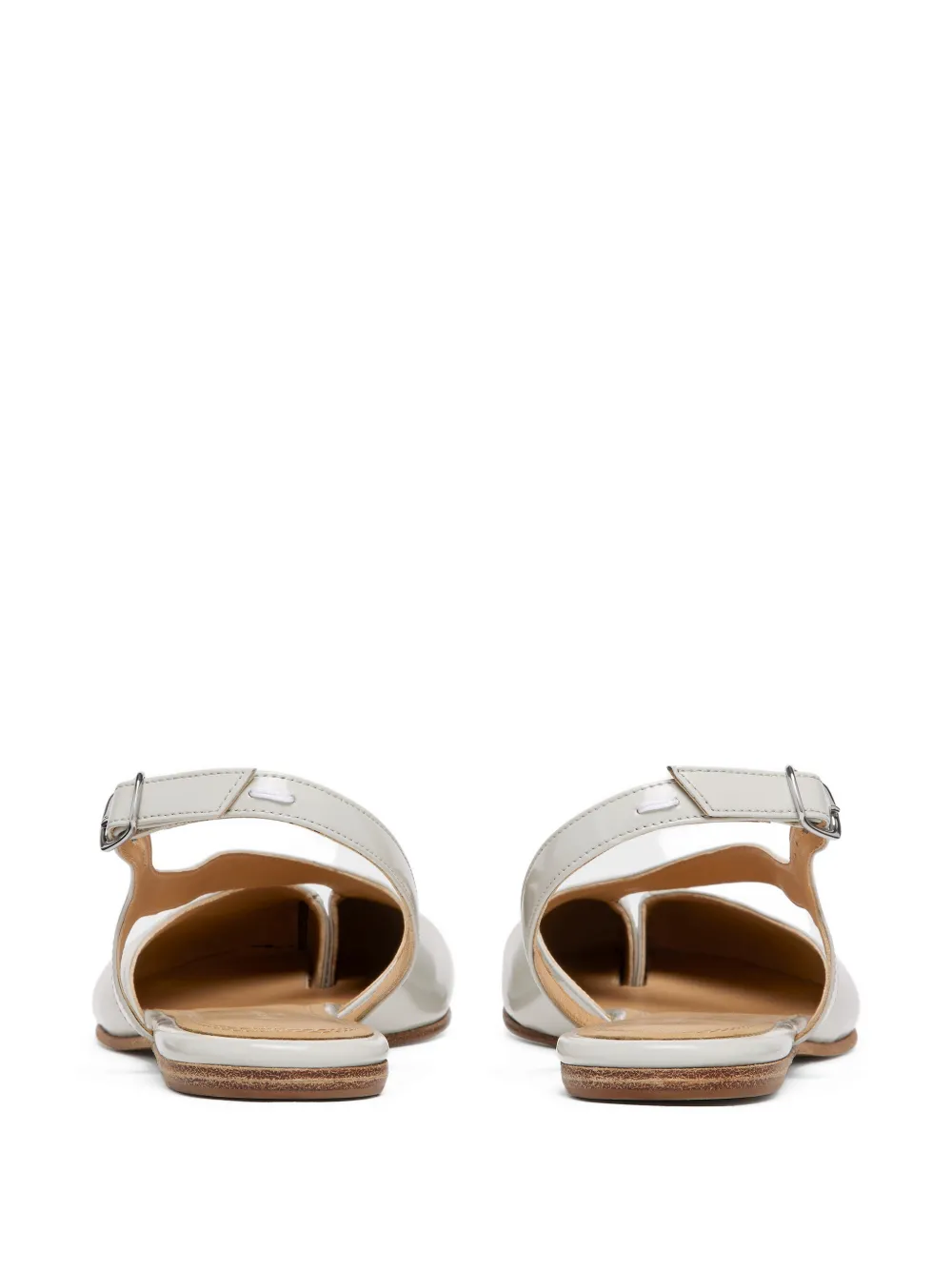 Maison Margiela Tabi slingback sandalen met gespleten neus Wit