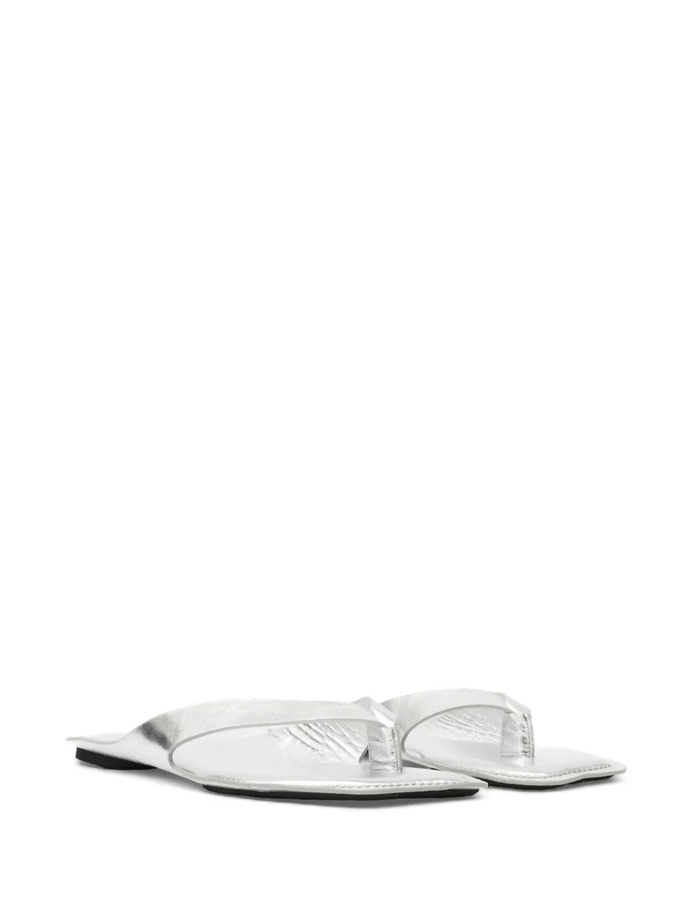 MM6 Maison Margiela Gelamineerde leren sandalen Zilver