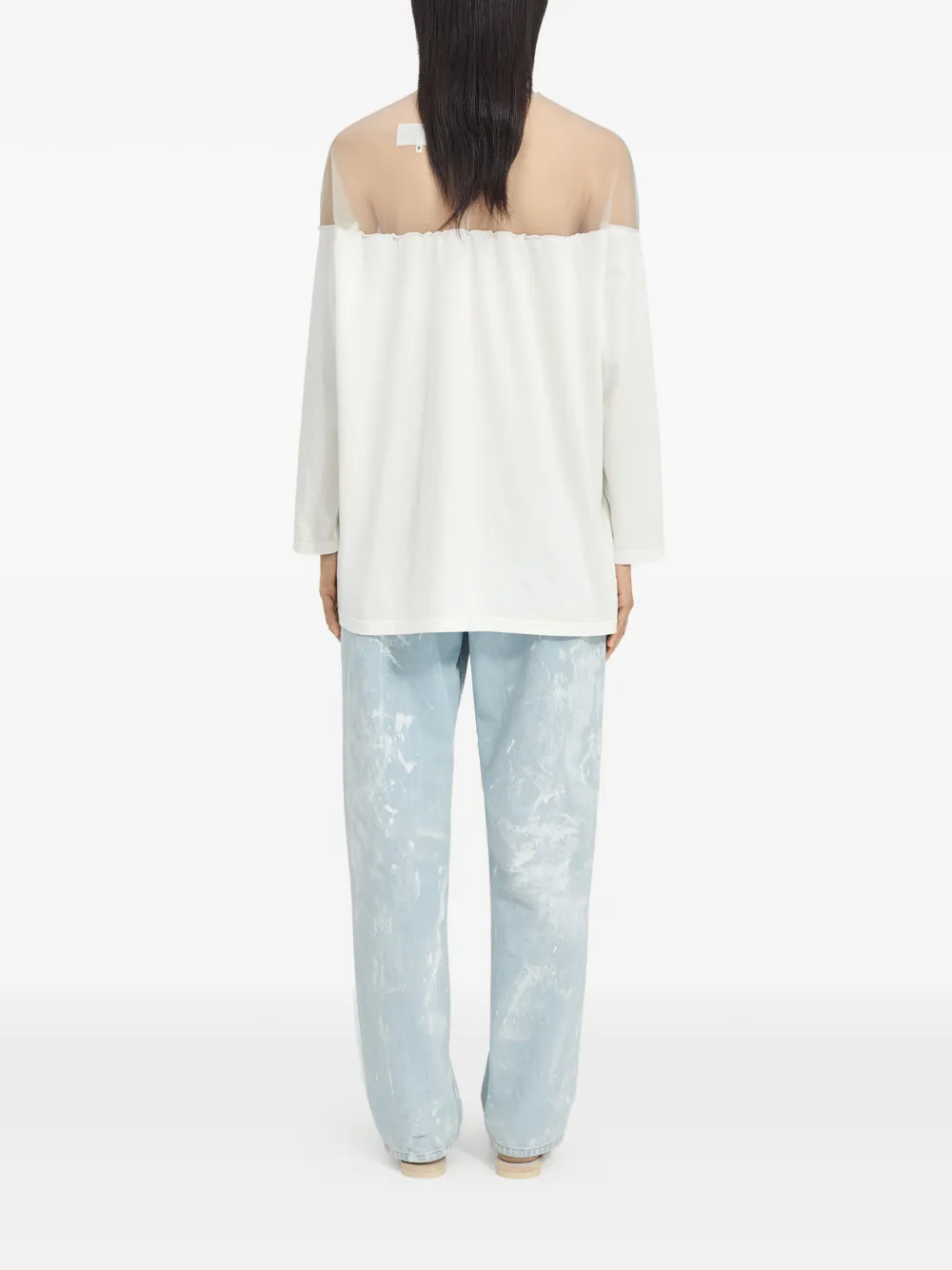 MM6 Maison Margiela T-shirt met logo Wit