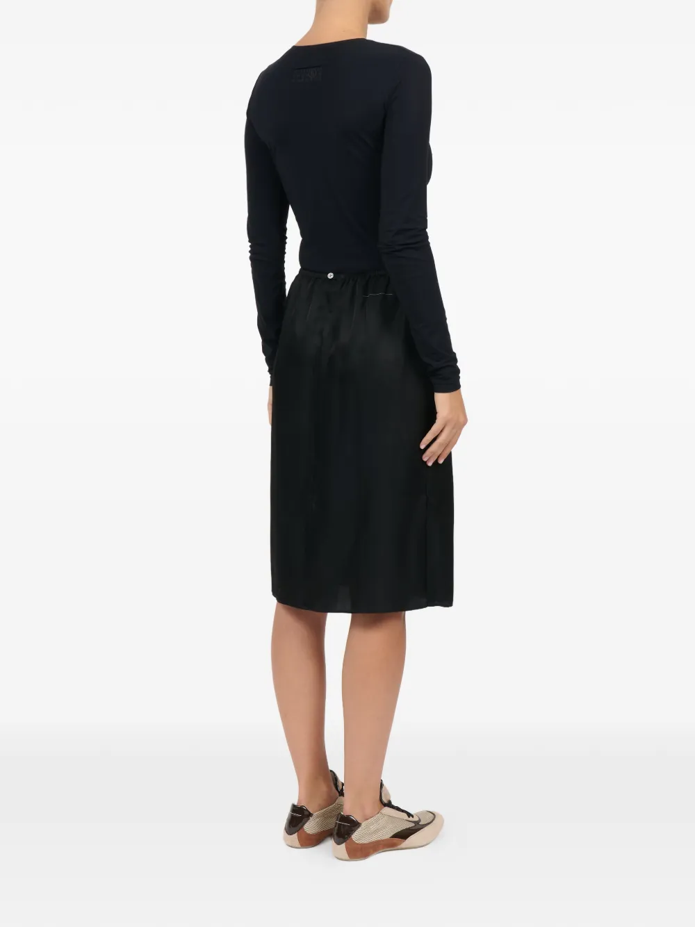 MM6 Maison Margiela Elastische midi-rok Zwart