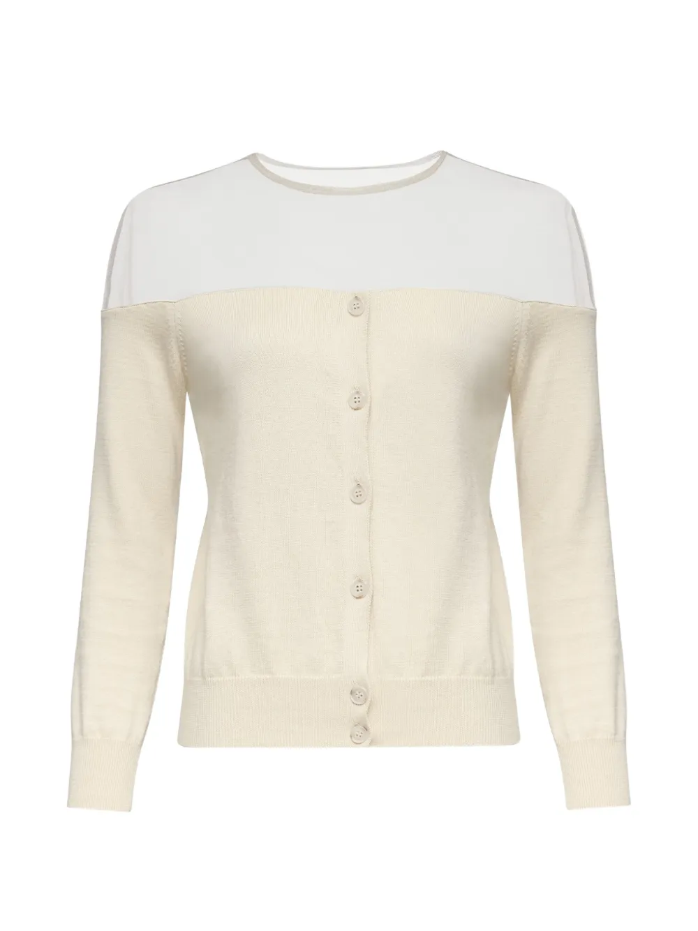 MM6 Maison Margiela Semi-transparenter Cardigan - Nude