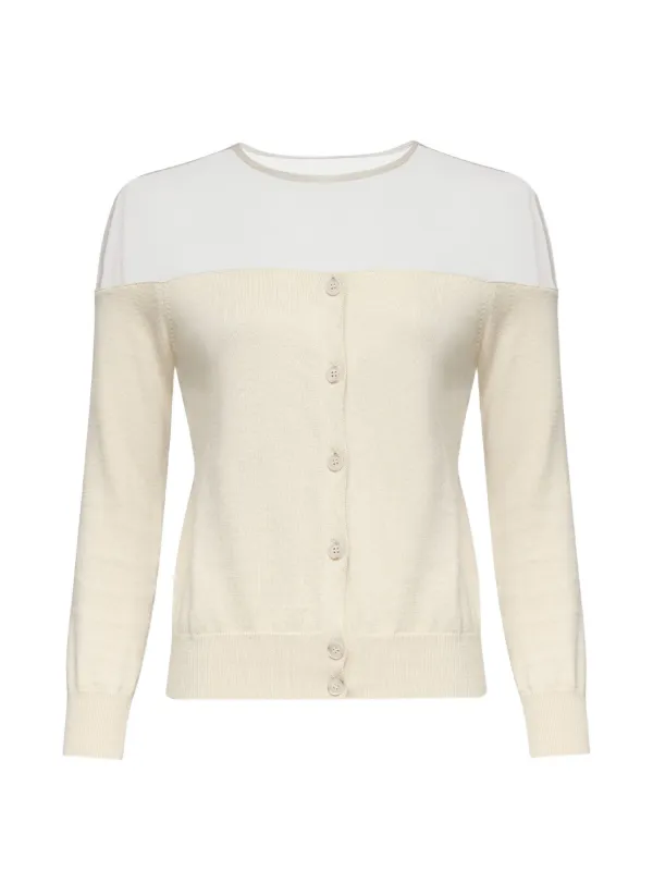 MM6 Maison Margiela Knit Cardigan in Neutrals