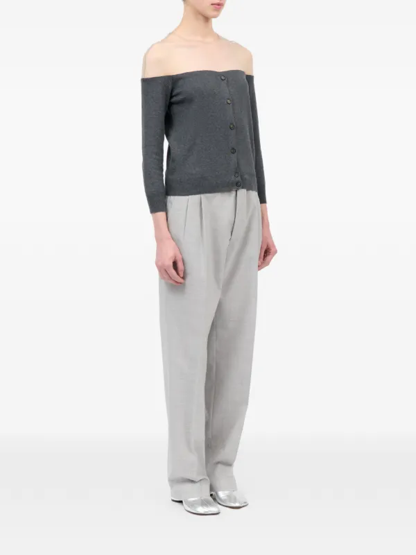 Maison Margiela メゾンマルジェラ シアーカーディガン MM6 Maison Margiela シアーニット カーディガン | グレー | FARFETCH JP